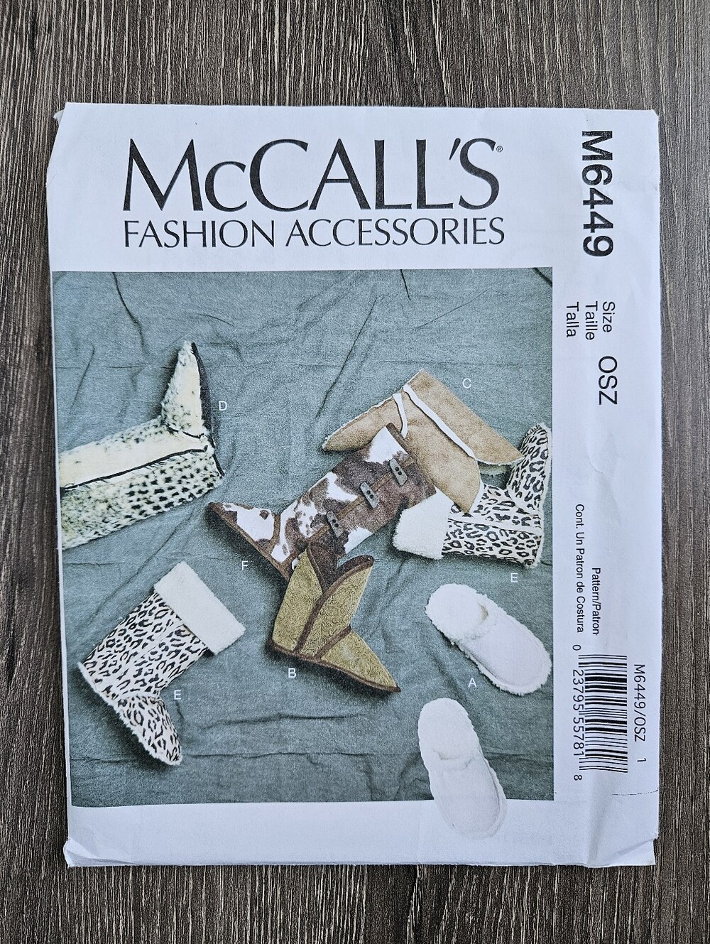 NEW McCall's M6449 Slippers and Booties Pattern